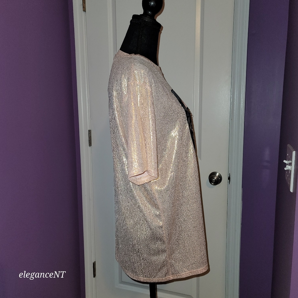 Day G Rose Gold Shimmer Blouse Sz: 2XL NWT - Picture 4 of 15